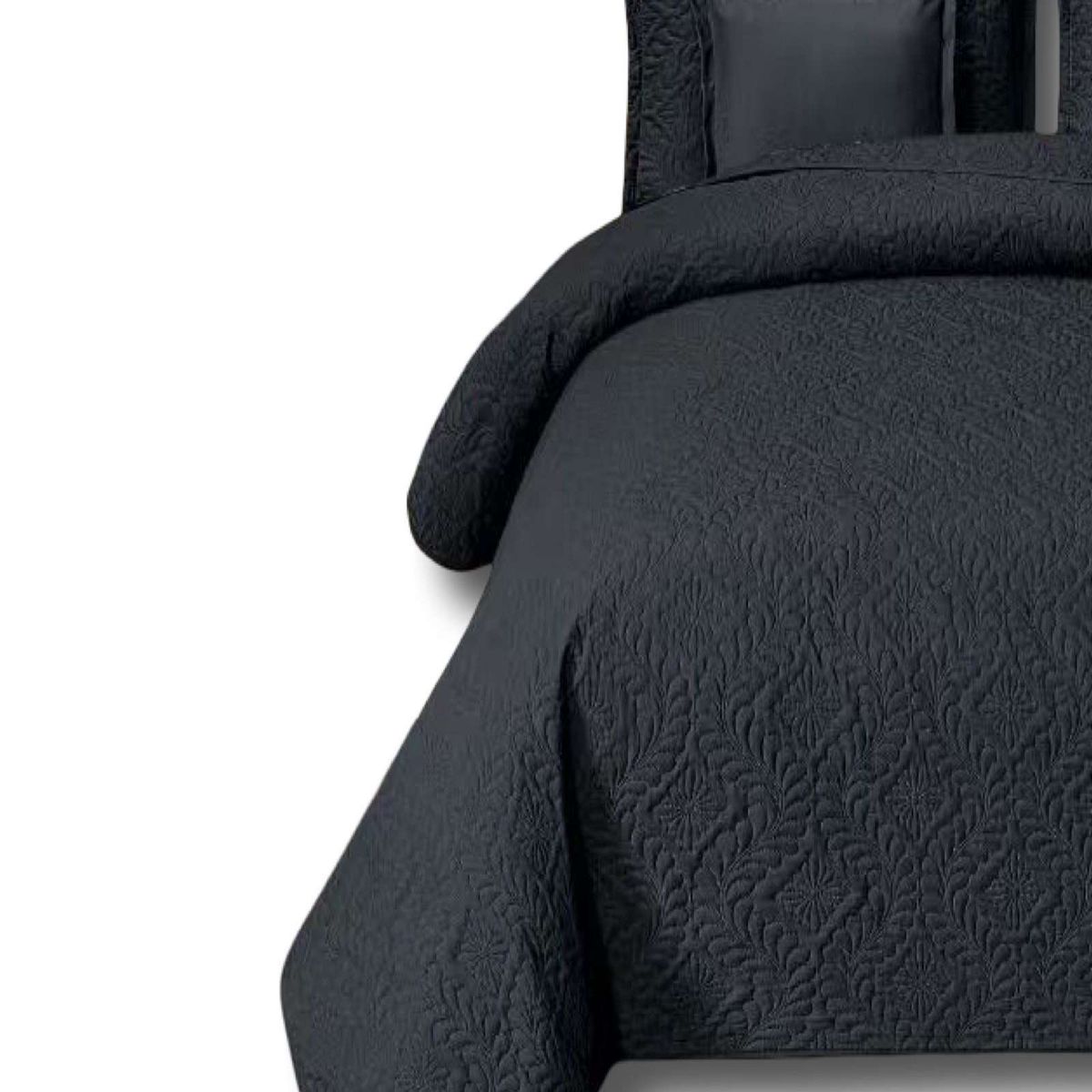 GENERICO - SET DE CAMA DE 9 PIEZAS INCLUYE CUBRECAMA MAS JUEGO DE SABANAS MAS CORTINAS 19