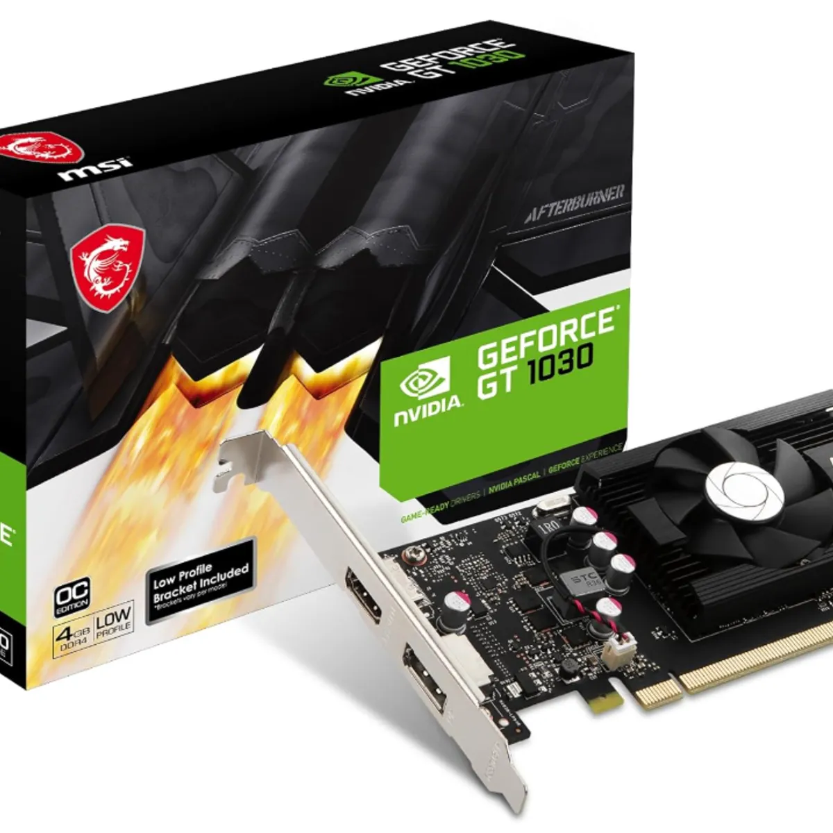 MSI - Tarjeta de Video - MSI GeForce GT 1030 4GD4 LP OC