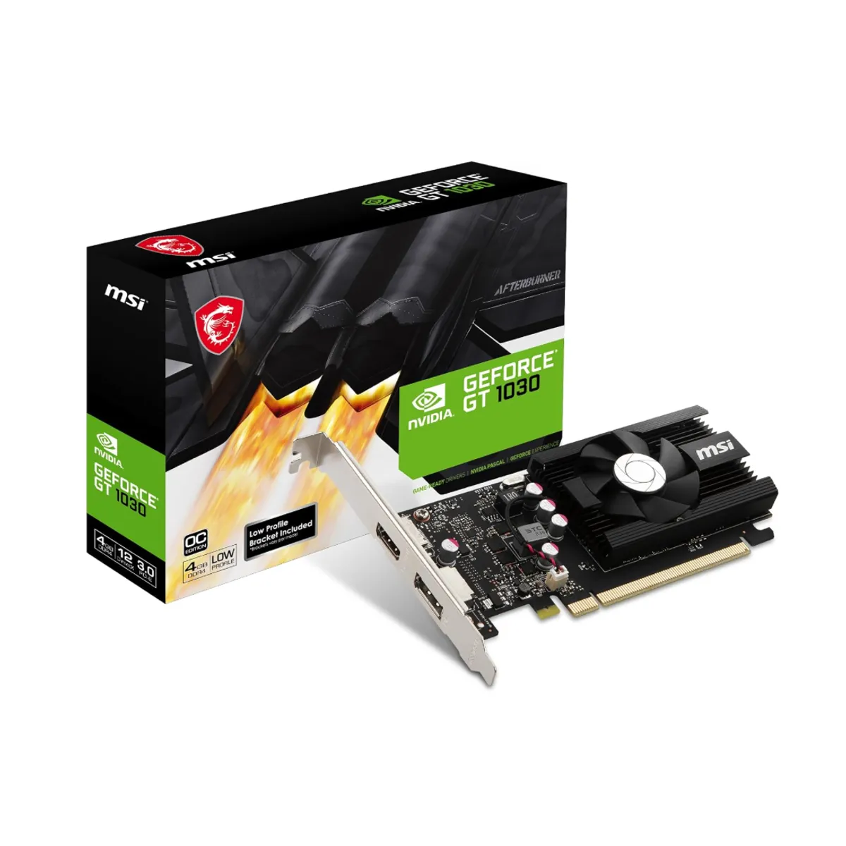 MSI - Tarjeta de Video - MSI GeForce GT 1030 4GD4 LP OC