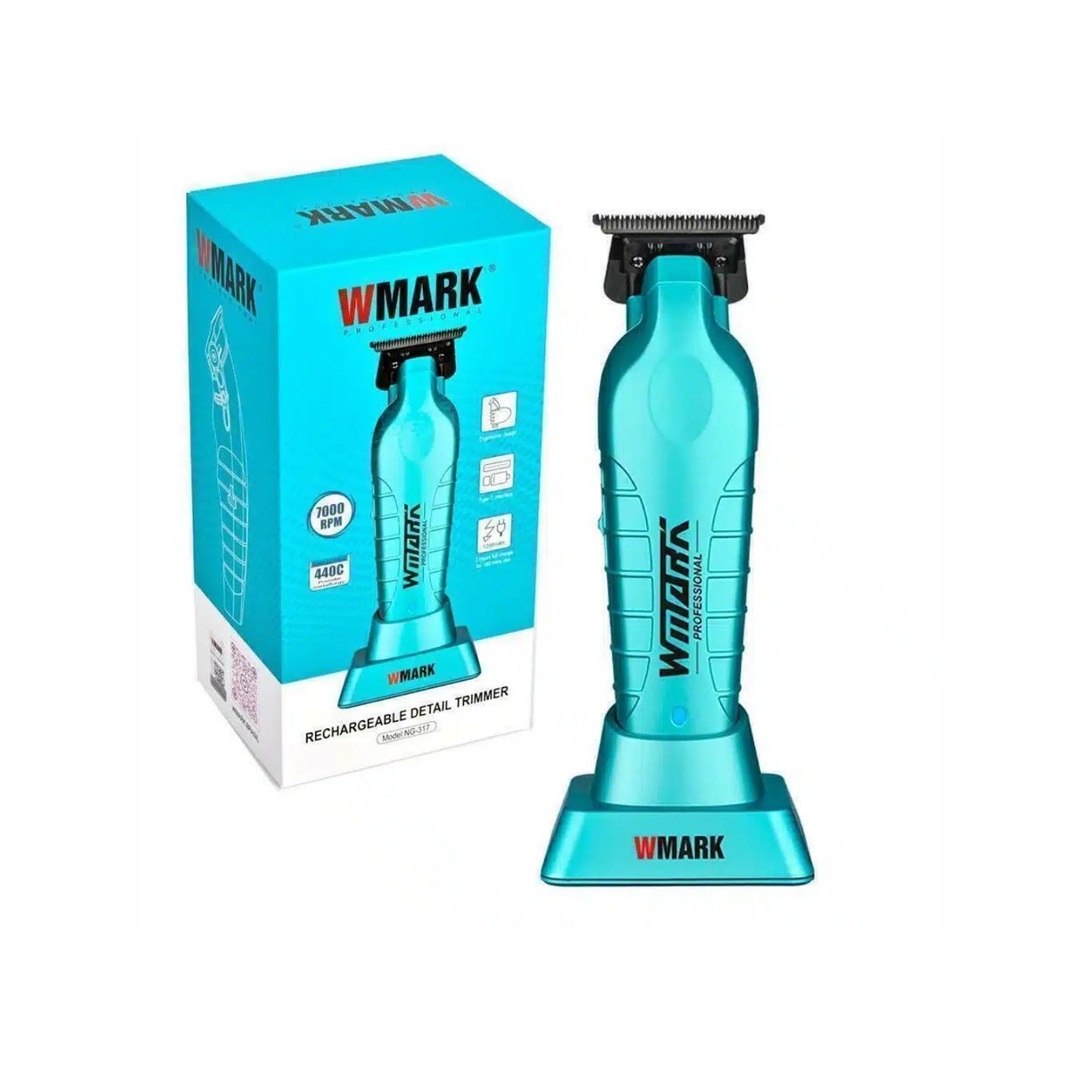 WMARK - Barber Combo Wmark Maquina Cortadora NG133 + Trimmer Patillera NG317