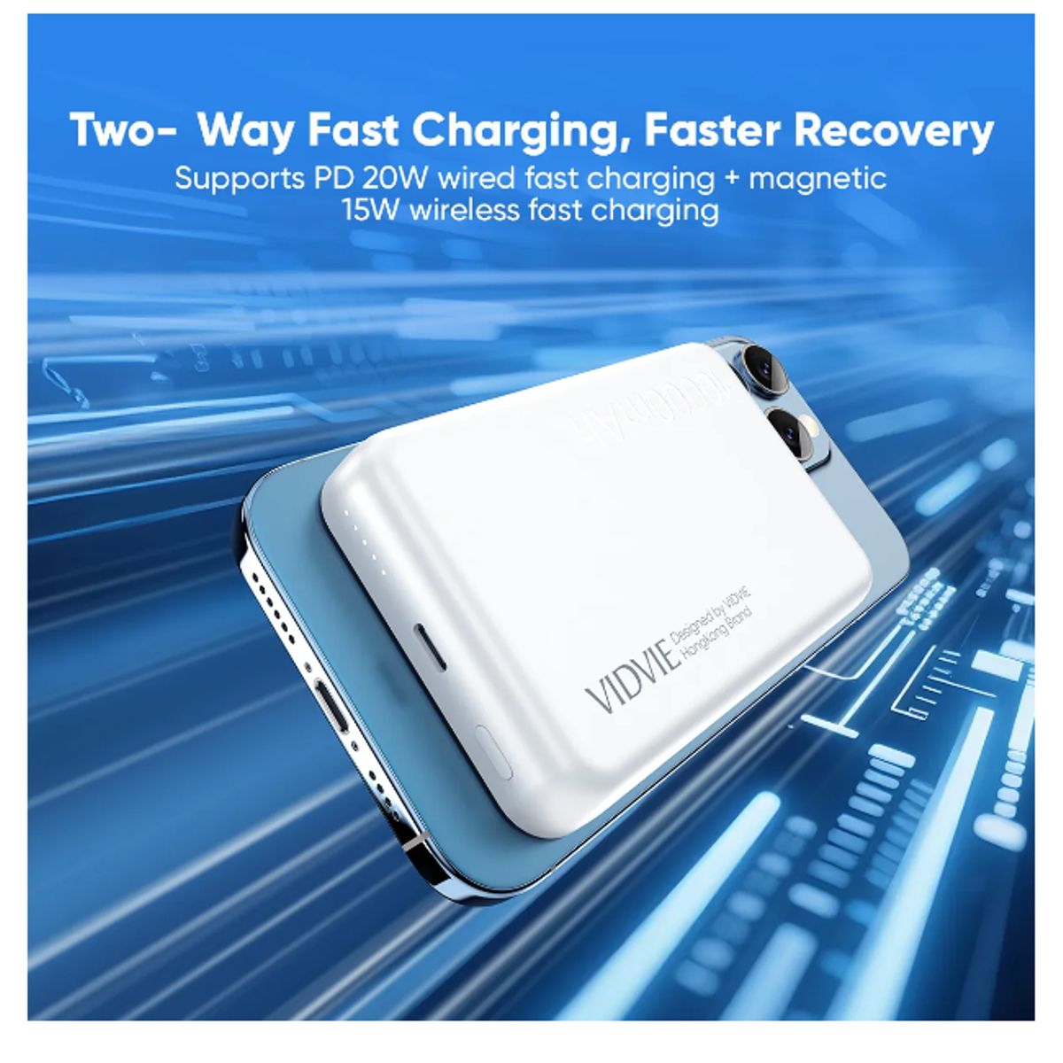 GENERICO - Cargador Magnético Batería Inalámbrica 15w Vidvie Pb7024