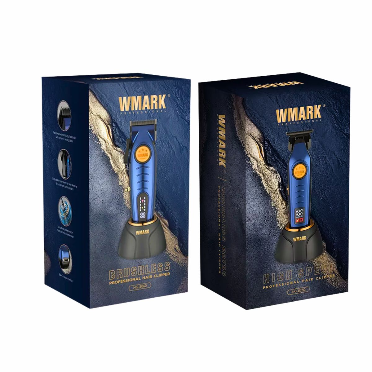 WMARK - Barber Combo Wmark Professional Cortapelo NG8060 + Patillera NG8260