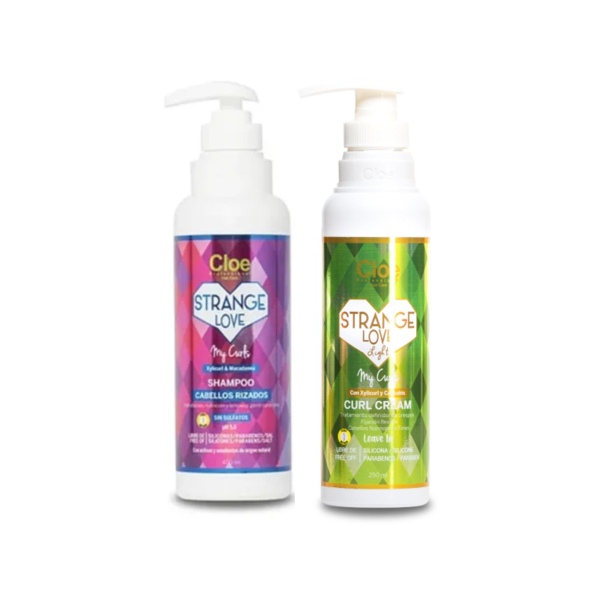 CLOE - Cloe Strange Love Rizos  shampoo 400 ml + Crema peinar My Curls  Light 250 ml