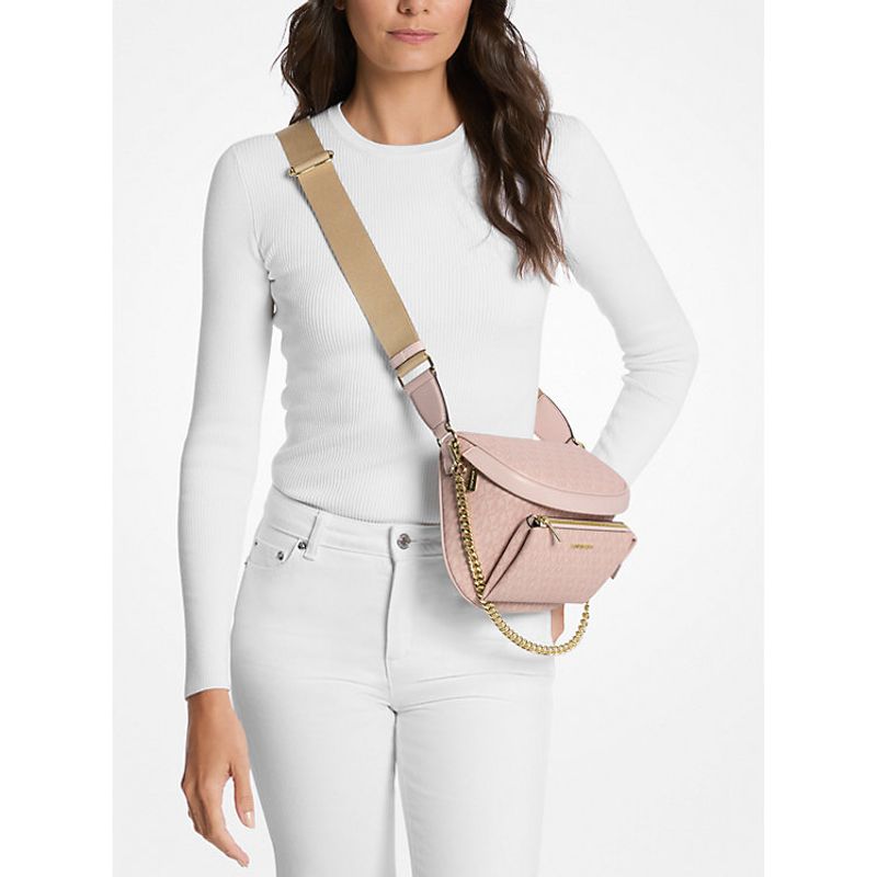 MICHAEL KORS - Riñonera crossbody Michael kors monograma rosado