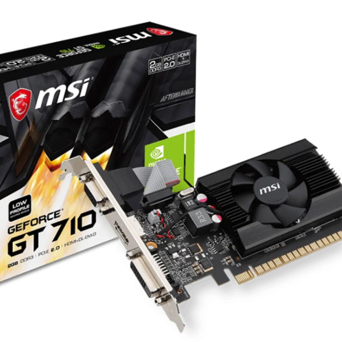 MSI - Tarjeta de Video - MSI LP Nvidia GeForce GT  710 2GD3