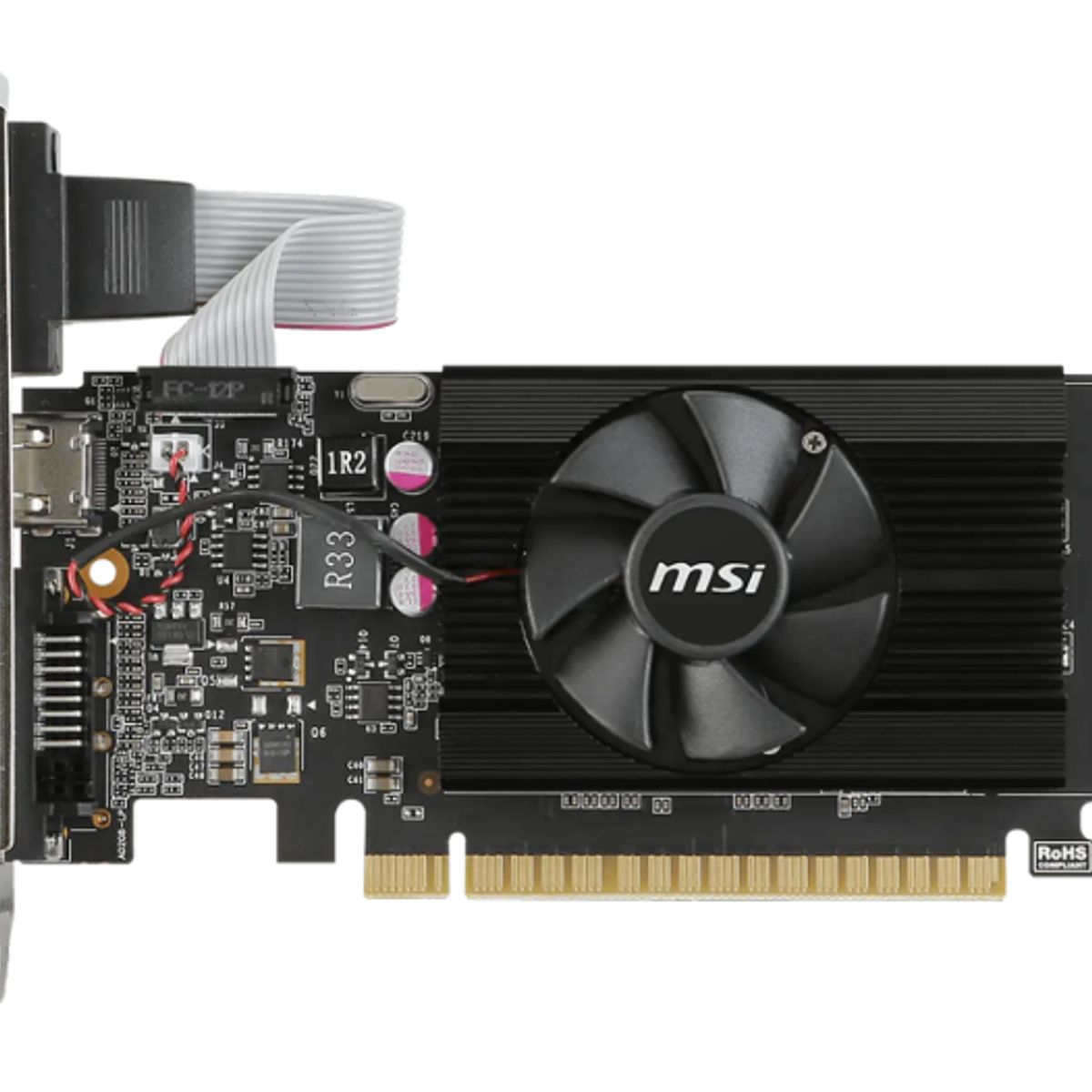 MSI - Tarjeta de Video - MSI LP Nvidia GeForce GT  710 2GD3