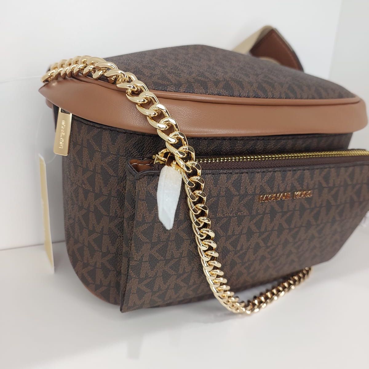 MICHAEL KORS - Riñonera crossbody Michael kors monograma cafe