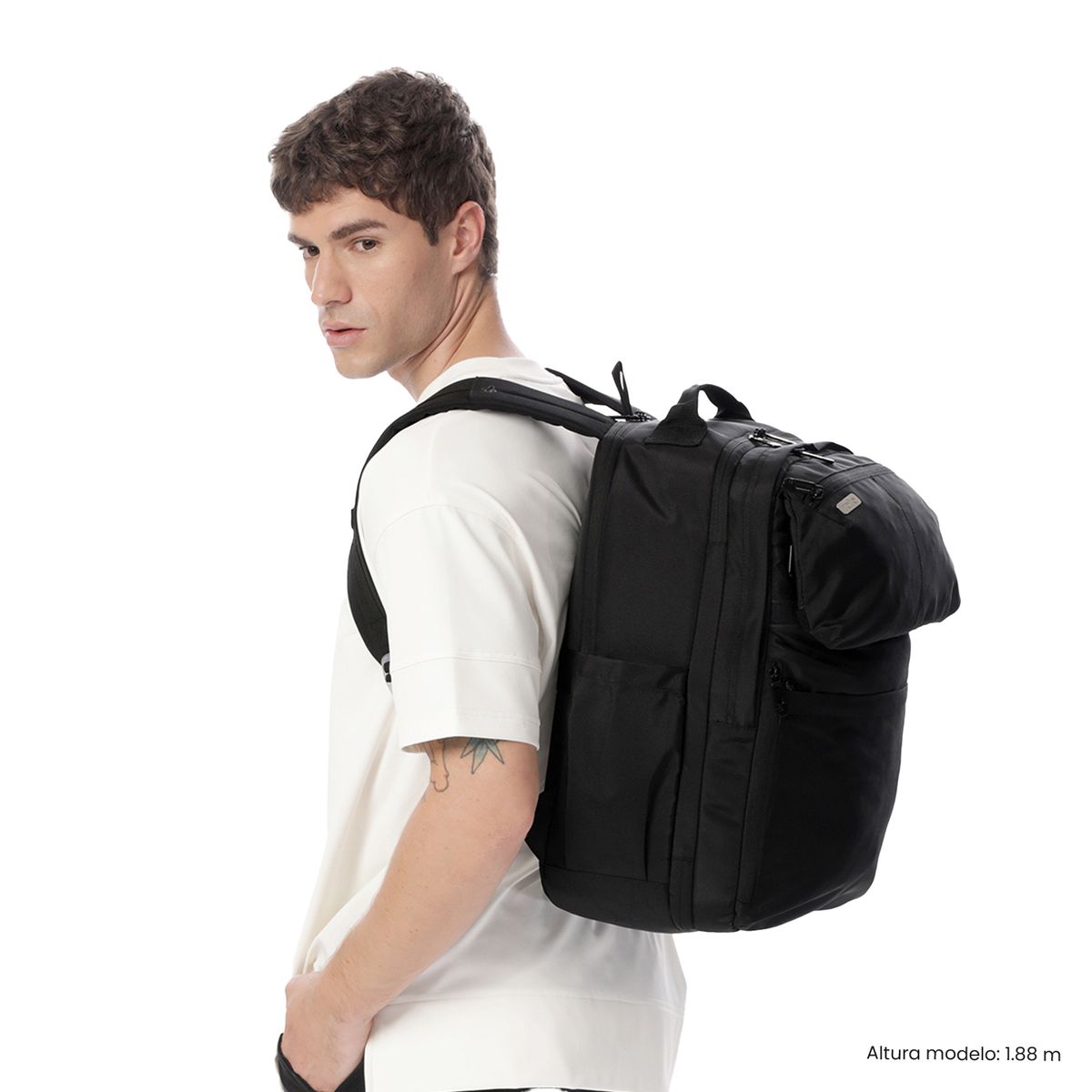TOTTO - Mochila  de Viaje Grande Elan Travel Negro  Totto