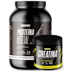 GOHARD - Pack Proteina Vegetal 1 Kg Chocolate Coco + Creatina 300 Gr