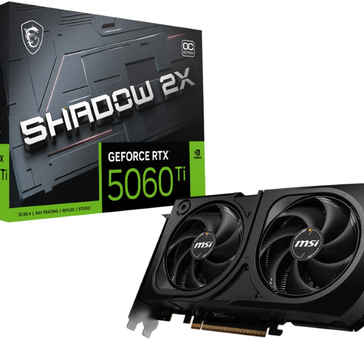 MSI - Tarjeta de Video - MSI Shadow 2X PLUS Nvidia GeForce RTX  5060 Ti 16G OC Edition