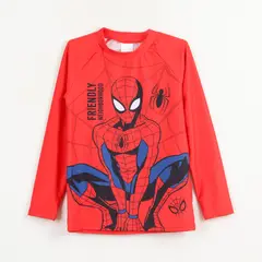 MARVEL - Polera UV Niño Rojo Personaje Spiderman