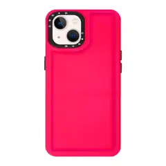 KBOD - Carcasa Antigolpes Puff Color De Silicona Para iPhone 15 Pro Fucsia