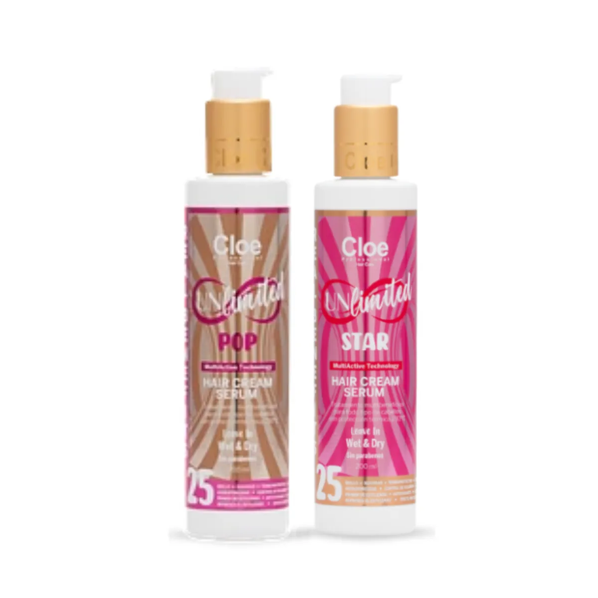 CLOE - Set x2 Cloe Professional Unlimited Pop + Unlimited Star 200 ml