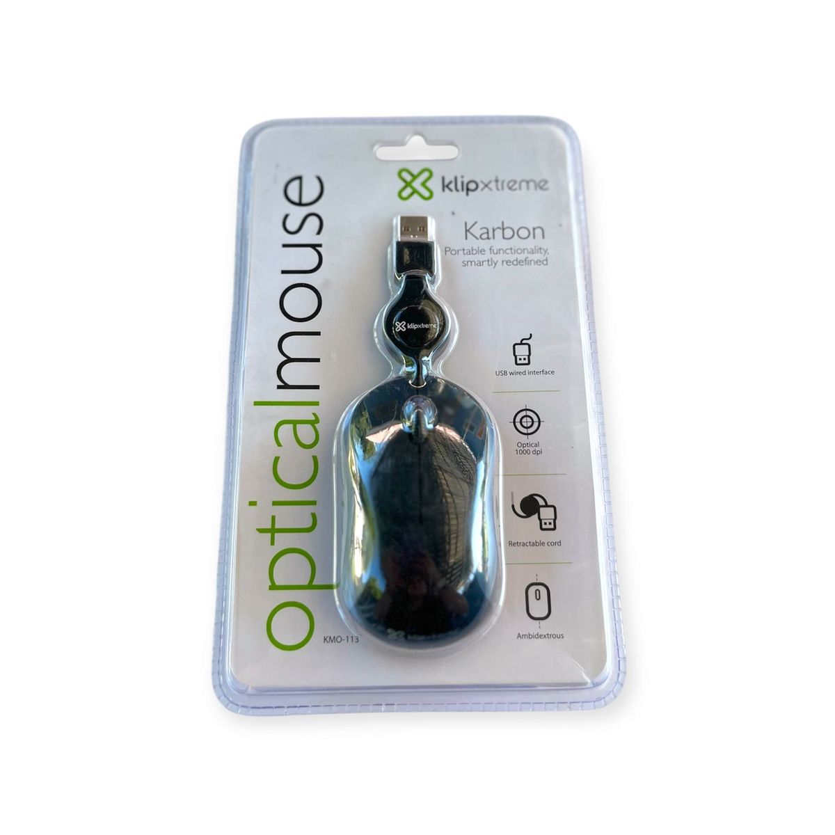 KLIPXTREME - Mouse óptico retráctil
