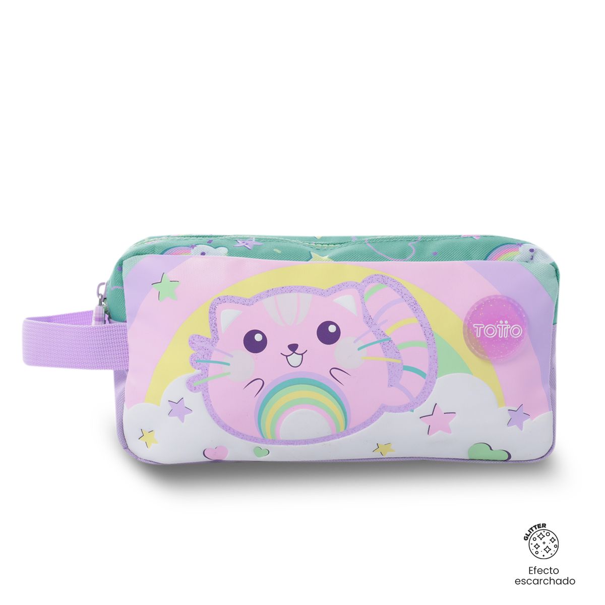 TOTTO - Estuche escolar niña 2 cuerpos Little Magic Grande Azul Totto