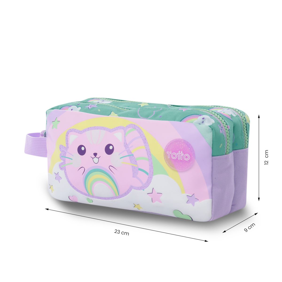 TOTTO - Estuche escolar niña 2 cuerpos Little Magic Grande Azul Totto