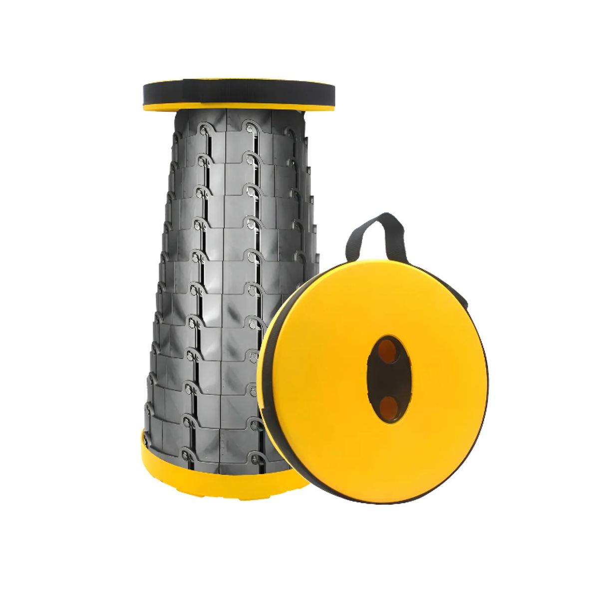 GENERICO - Taburete Plegable Silla Telescopica Silla Portatil Retraible Color Dorado