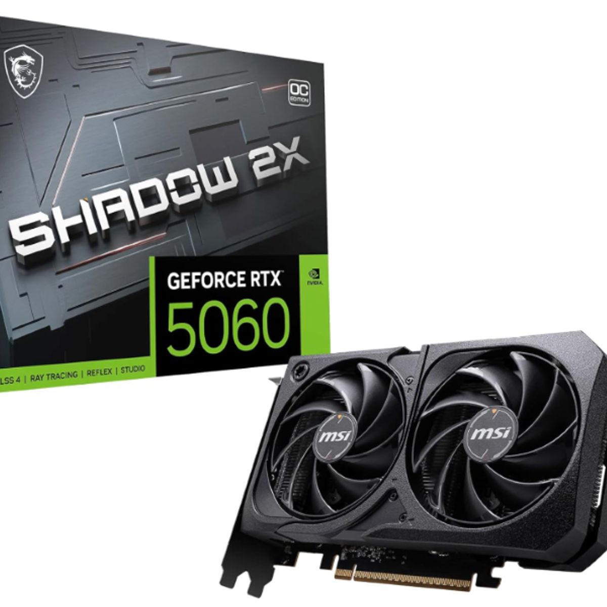 MSI - Tarjeta de Video - MSI Shadow 2x Nvidia GeForce RTX  5060 8G OC Edition