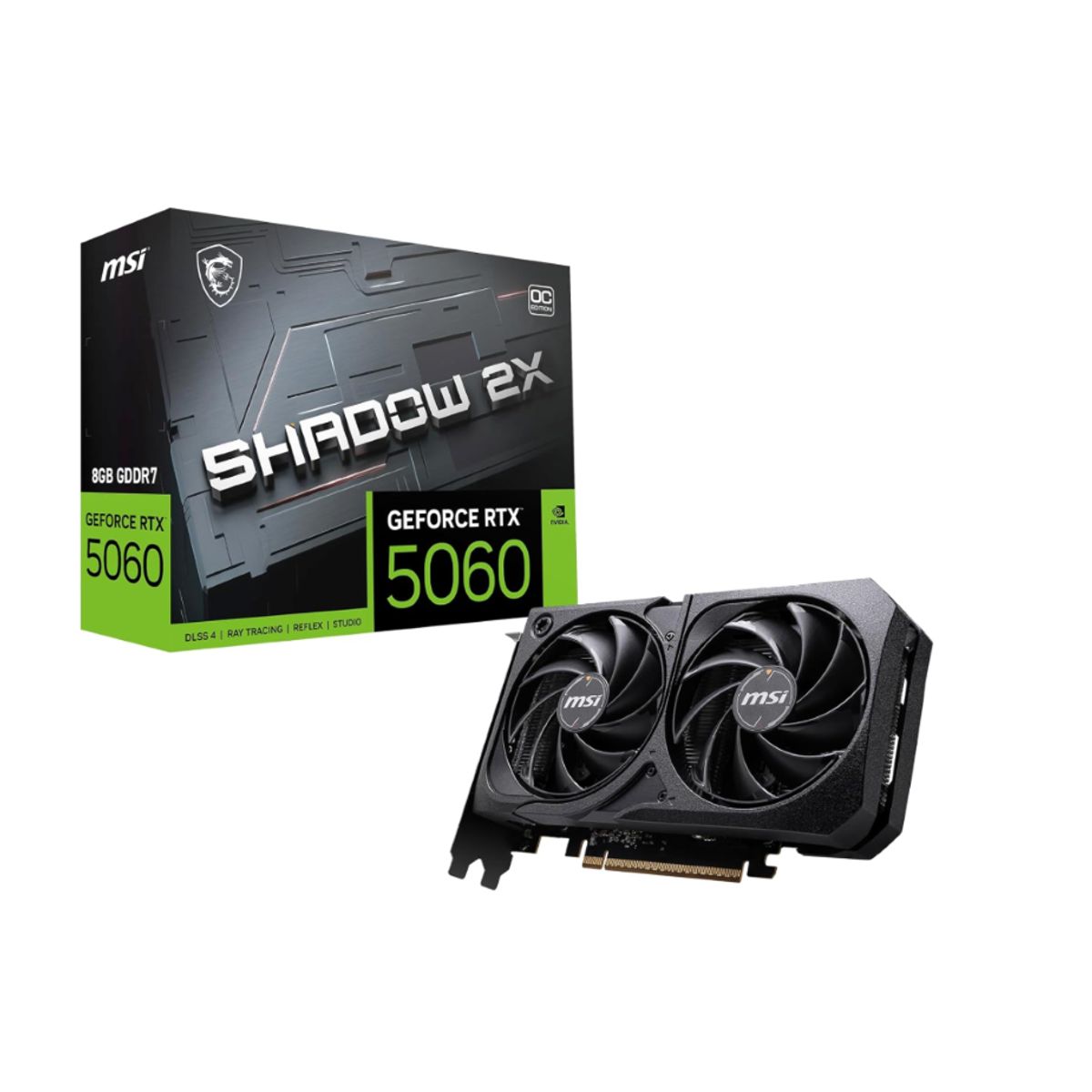 MSI - Tarjeta de Video - MSI Shadow 2x Nvidia GeForce RTX  5060 8G OC Edition