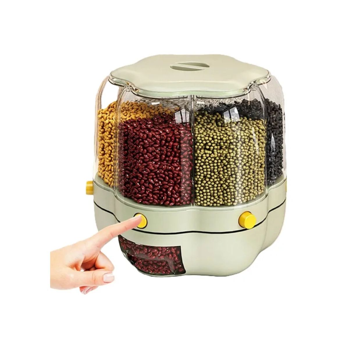 GENERICO - Dispensador De Granos Cereales Nueces Giratorio Cocina
