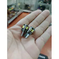 GENERICO - Par ampolletas led T10 W5W colita de pez antierror canbus 8led 12v