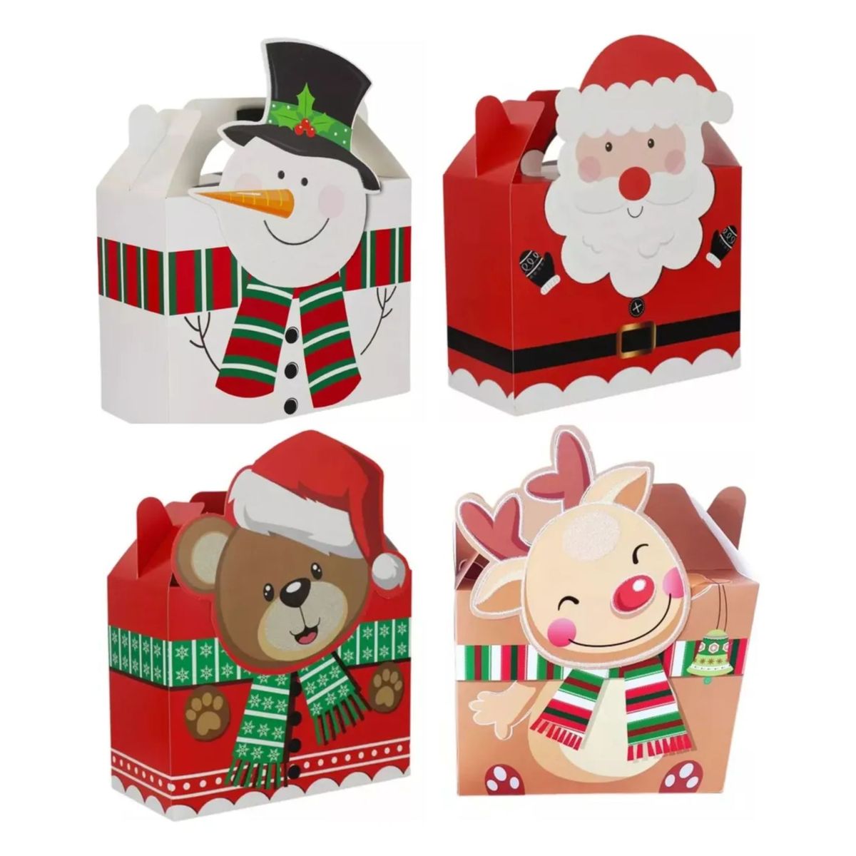 GENERICO - 12 Cajas De Regalo Navidad 3D Premium 16*12cm