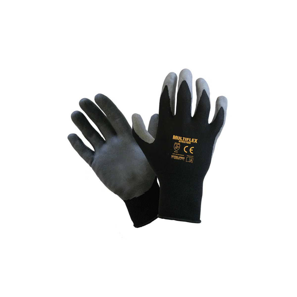 STEEL PRO - Pack 10 guantes Multiflex Nitrilo Foam Steelpro Talla 11/XL