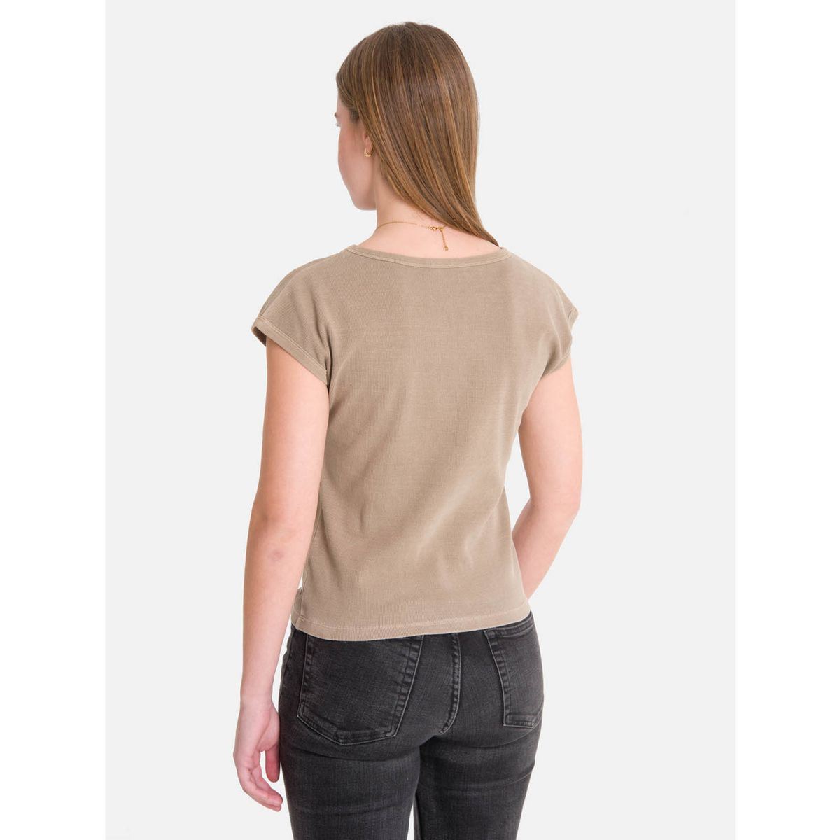 BURTON - Polera m/c Mujer Essential Café BURTON