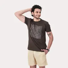 GANGSTER - Polera Mc Basica West 4 Café Oscuro