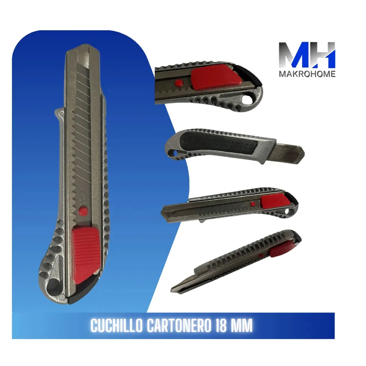 GENERICO - Cuchillo Cartonero Profesional 18mm Cutter Exacto Cuter