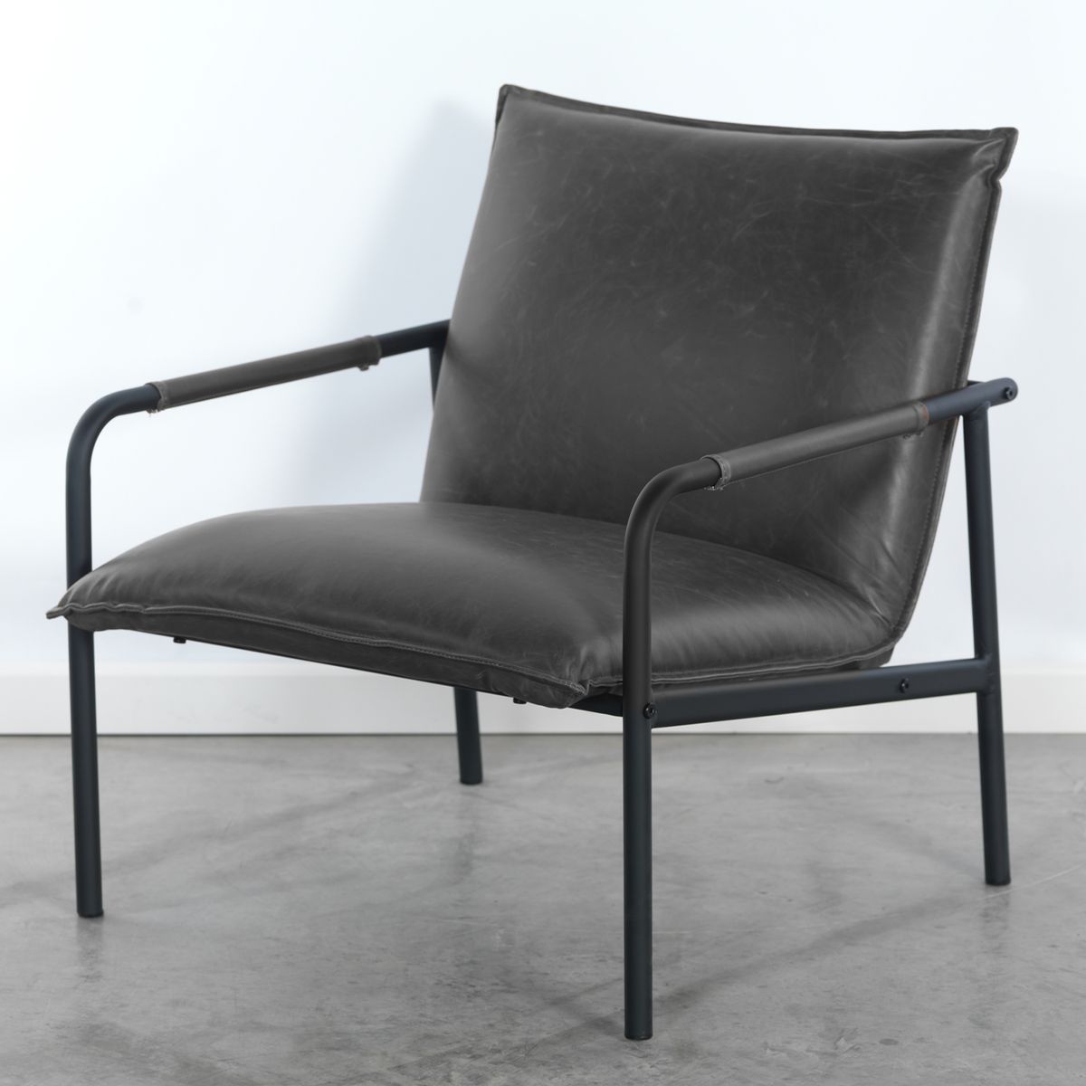 AMERITEX - Sitial Bruno PU Black