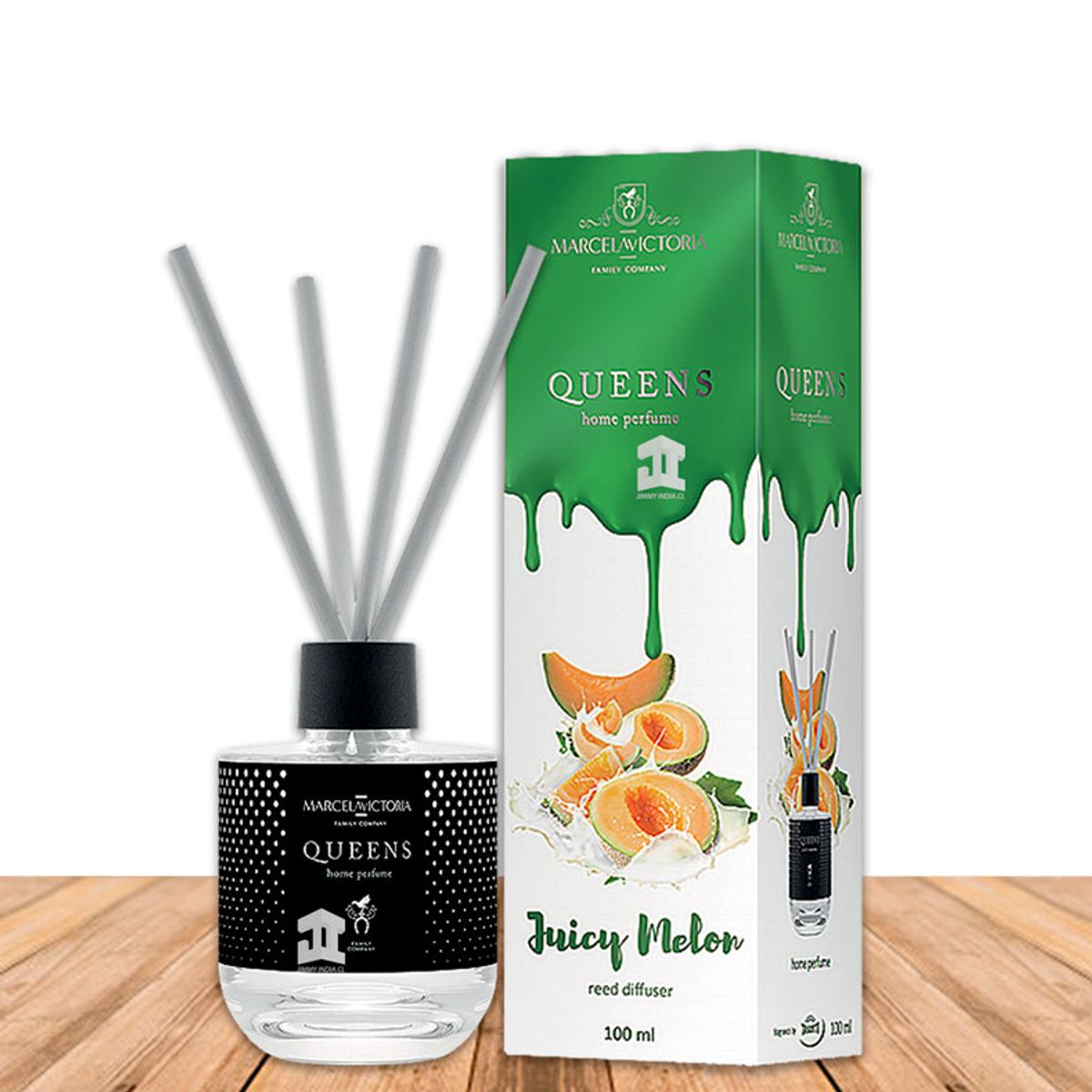 GENERICO - Difusor Mikado con Palitos Queens Juicy Melon  100ml
