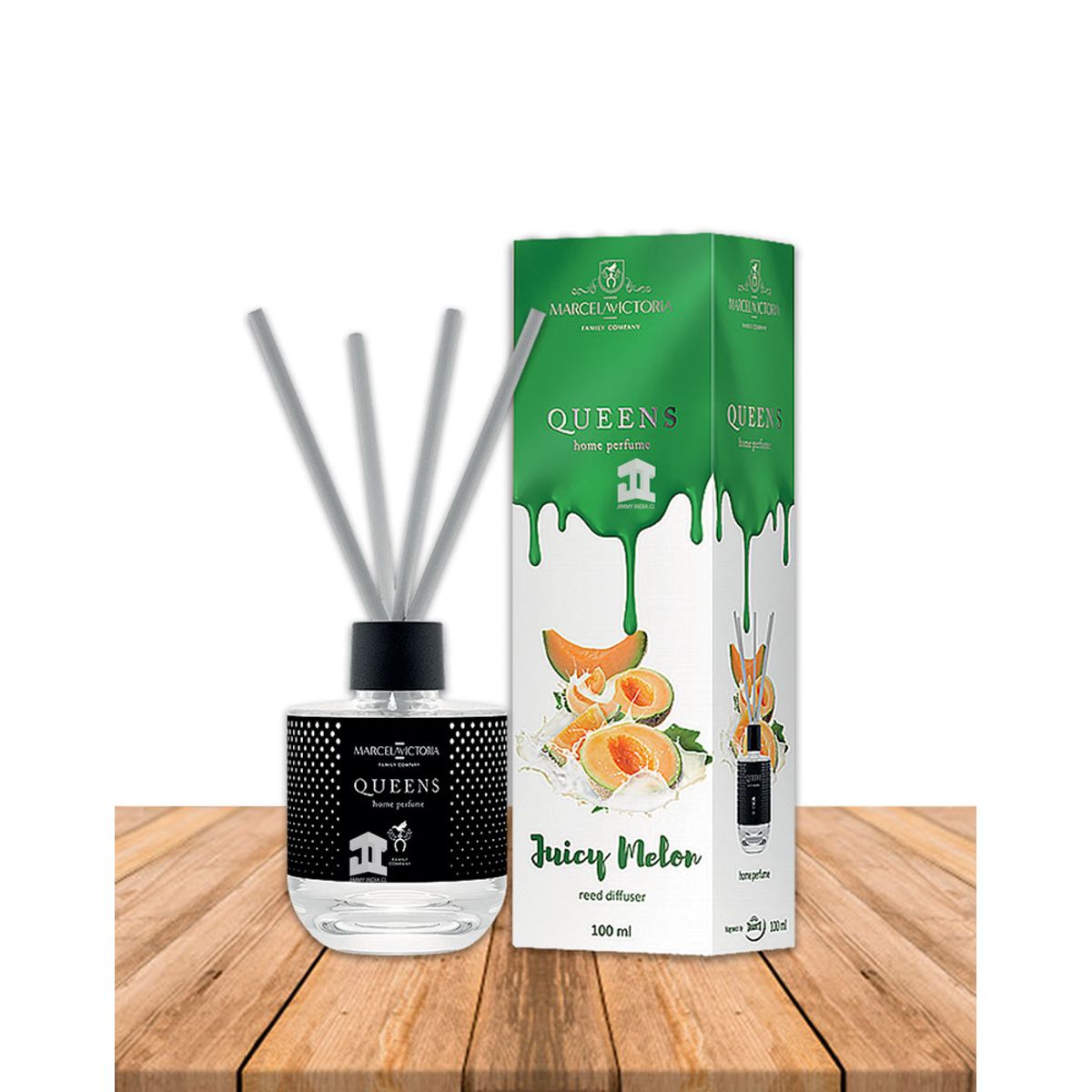 GENERICO - Difusor Mikado con Palitos Queens Juicy Melon  100ml