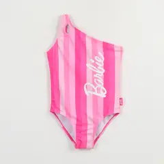 BARBIE - Traje de baño entero Niña Fucsia Rayas Estampado