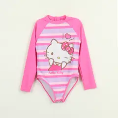 HELLO KITTY - Traje de baño Niña Rosado Rayas Estampado
