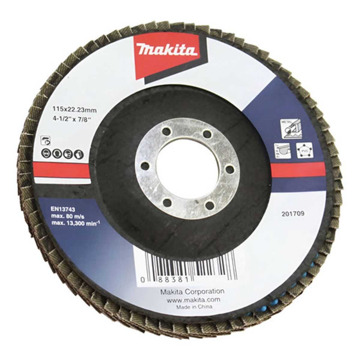Disco Traslapado Metal 4-12 Grano 60 Makita D-63448, marca GENERICO - Foto Principal