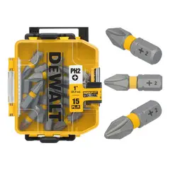 GENERICO - Set 15 Puntas Phillips 1 Ph2 Maxfit Dwa1ph2umf15 Dewalt