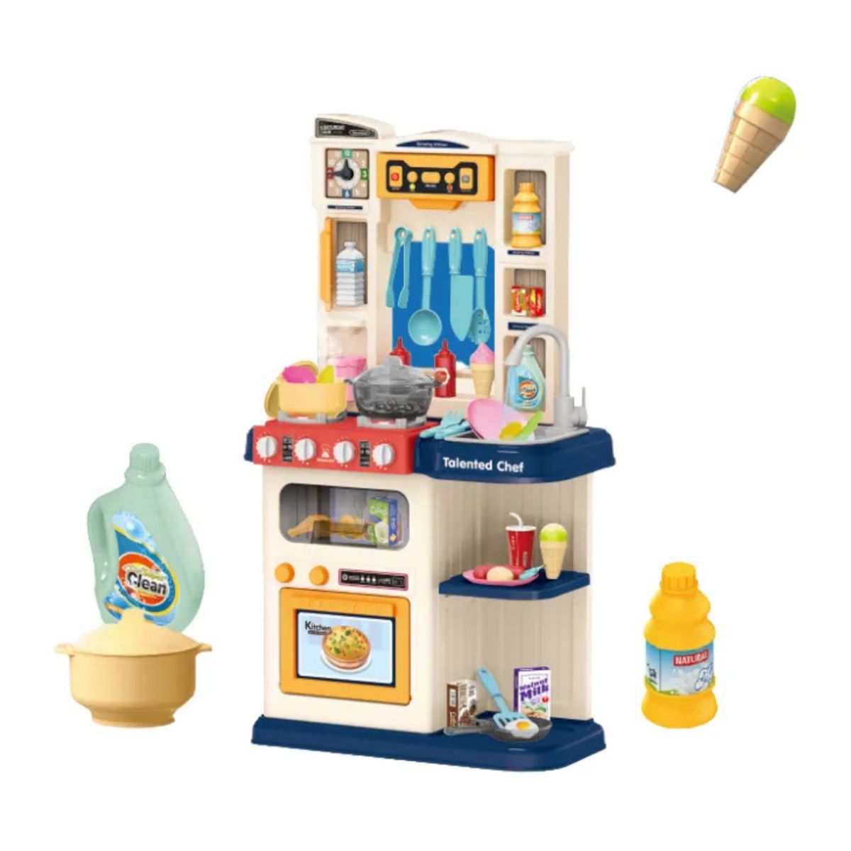 GENERICO - Set De Cocina Chef Con Luz, Sonido Y Accesorios 65 Piezas