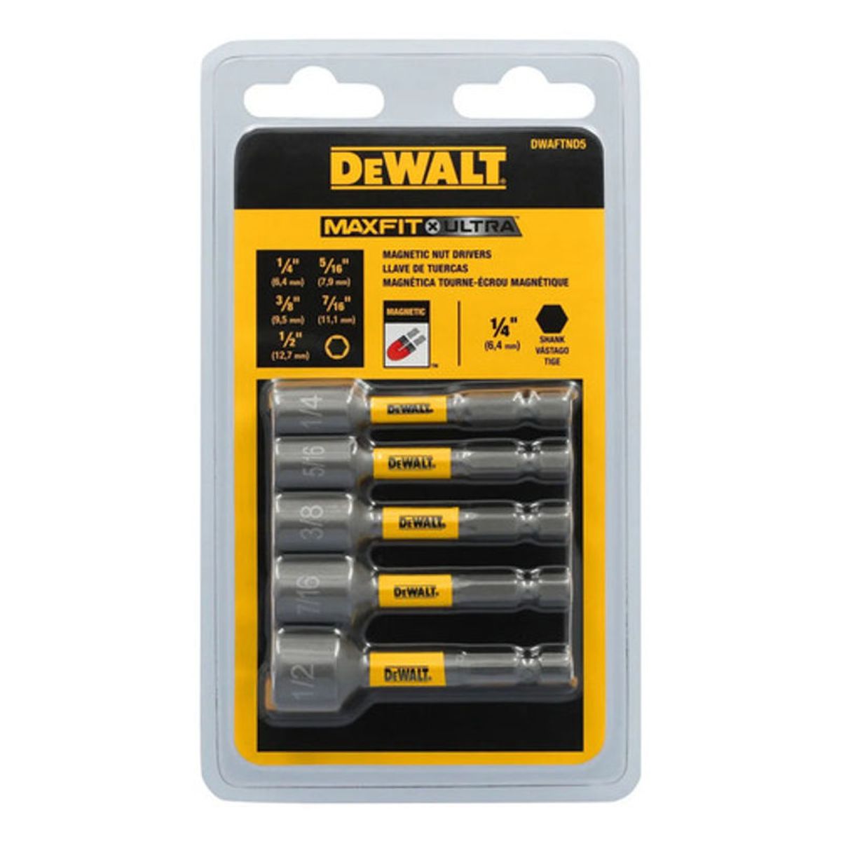 Set 5 Llaves Tuerca Magnéticas 14 DeWalt DWAFTND5, marca GENERICO - Foto 2