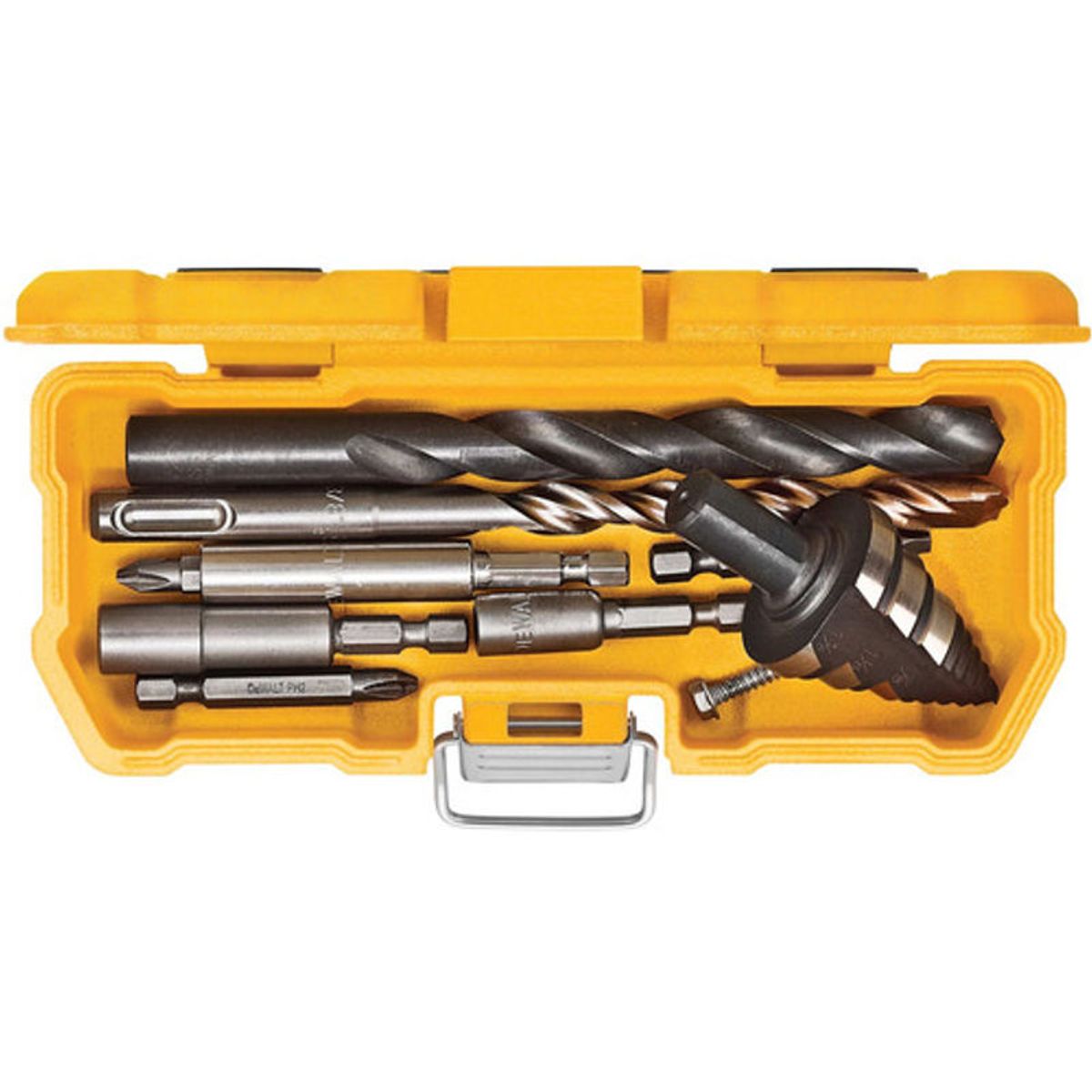 GENERICO - Caja Magnética Toughcase + 15 Piezas Dewalt Dwmtc15 Amarillo