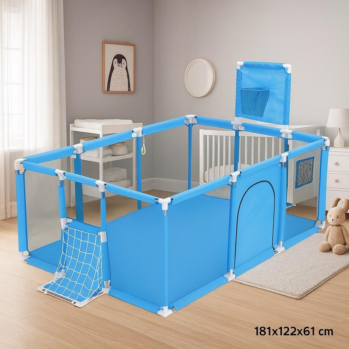 GENERICO - Corral Infantil de Juego 180 cm con Canasta para Bebés