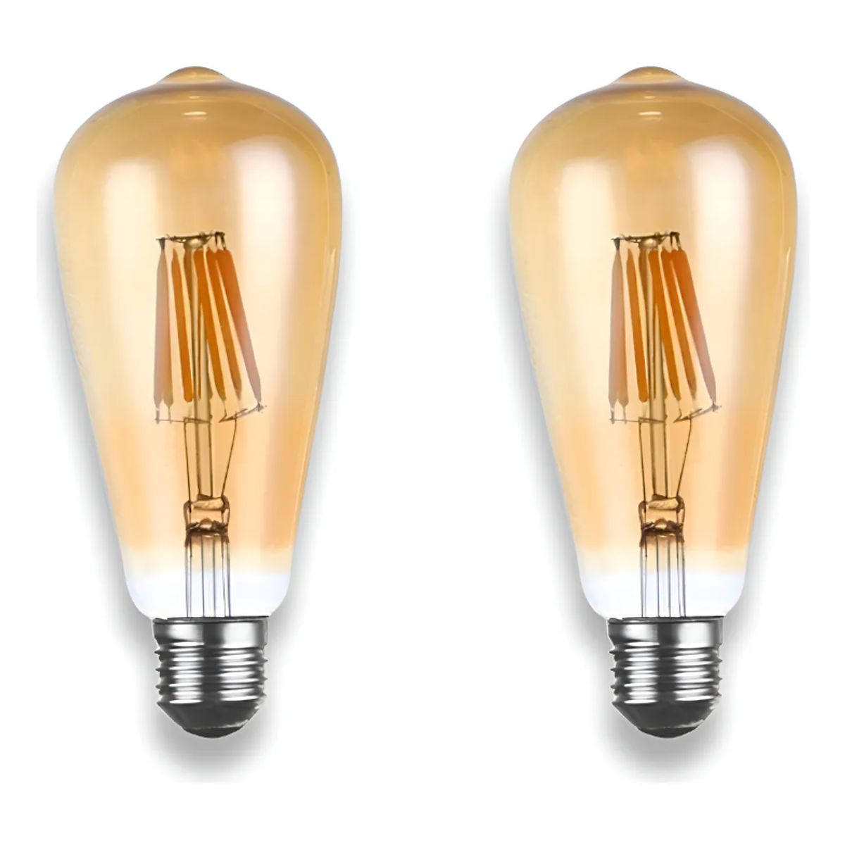WANT - Pack 2 Ampolleta Led St64 Vintage E27 4w 2700k