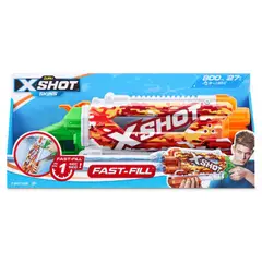 ZURU - X Shot Lanza Aguas Fast Fill Modelo Sun Camo Naranja