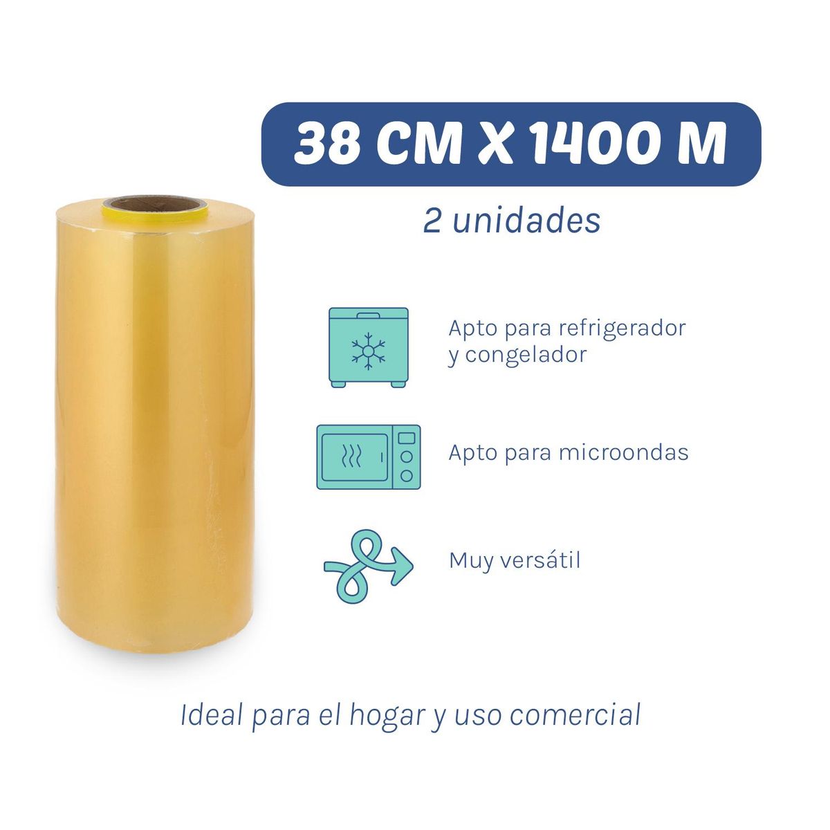 GENERICO - Alusa Film de Alimentos Tía Clarita 38cm*1400m - 2 uds