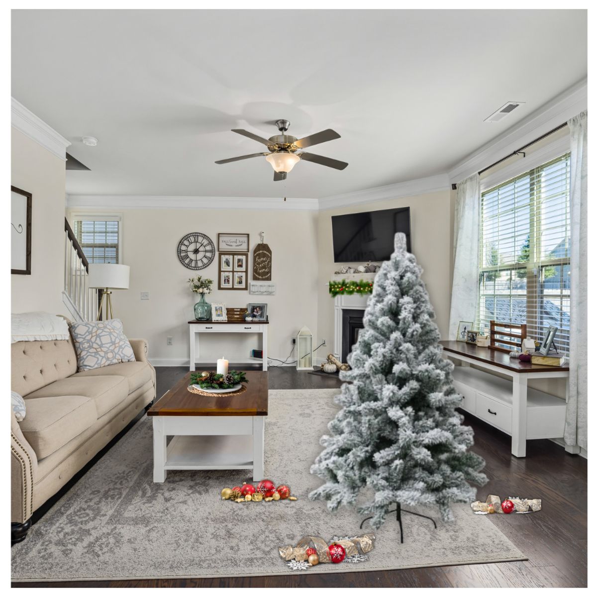 GENERICO - Arbol De Navidad Pino Nevado 180cm Pascua Navideña