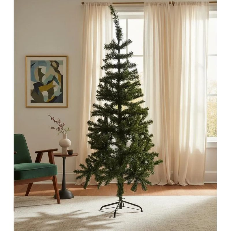 GENERICO - ARBOL DE NAVIDAD TRADICIONAL COLOR VERDE 150CM 300 RAMAS CON BASE DE METAL GS