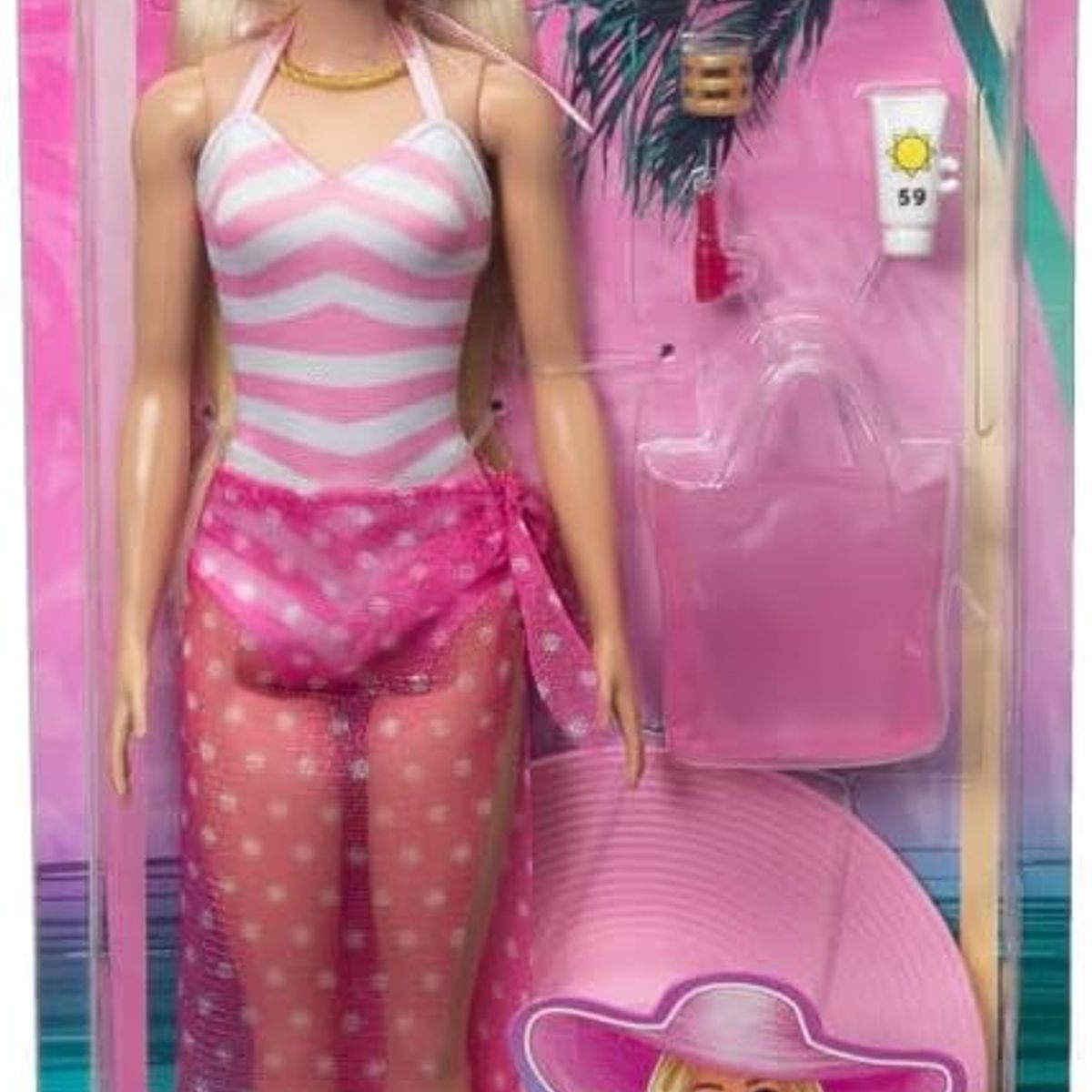 BARBIE - Barbie Muñeca Día De Playa Con Accesorios