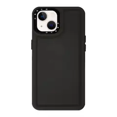KBOD - Carcasa Antigolpes Puff Color De Silicona Para iPhone 15 Negro