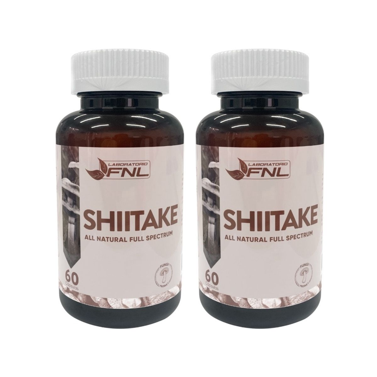 FNL - Shiitake Mushroom Fnl 2 Frascos 2x60 Caps. Sistema Inmune