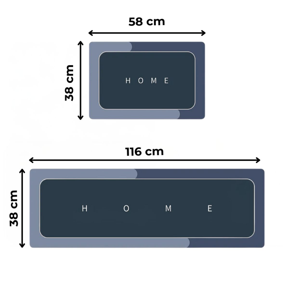 BELIDASHOP - Pack 2 Alfombras De Baño Antideslizantes Y Absorbentes Secado Rápido